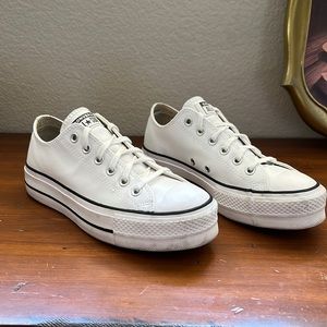 White leather converse wmns sz 8.5
